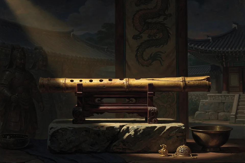 Illustration of Manpasikjeok, an instrument of the Korean Tradition