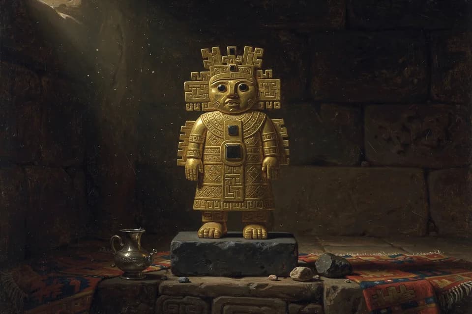 Illustration of Punchao, a relic of the Inca and Andean Tradition