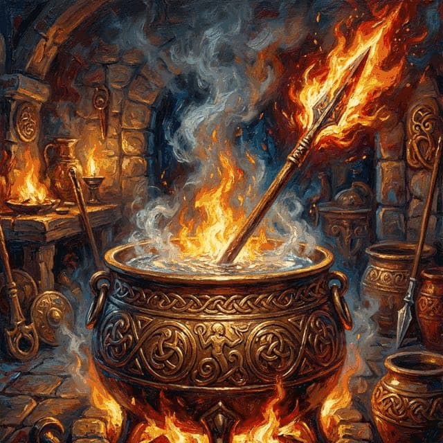 Illustration of Spear of Lugh, a weapon of the Celtic Pantheon