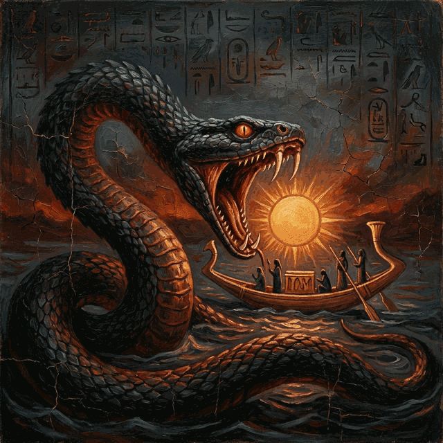 Illustration of Apep, a creature of the Egyptian Pantheon