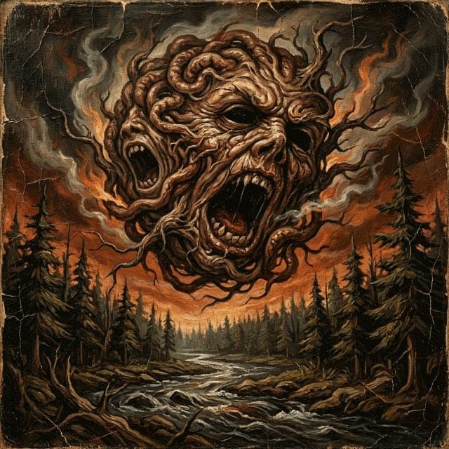 Illustration of Humbaba, a creature of the Mesopotamian Pantheon