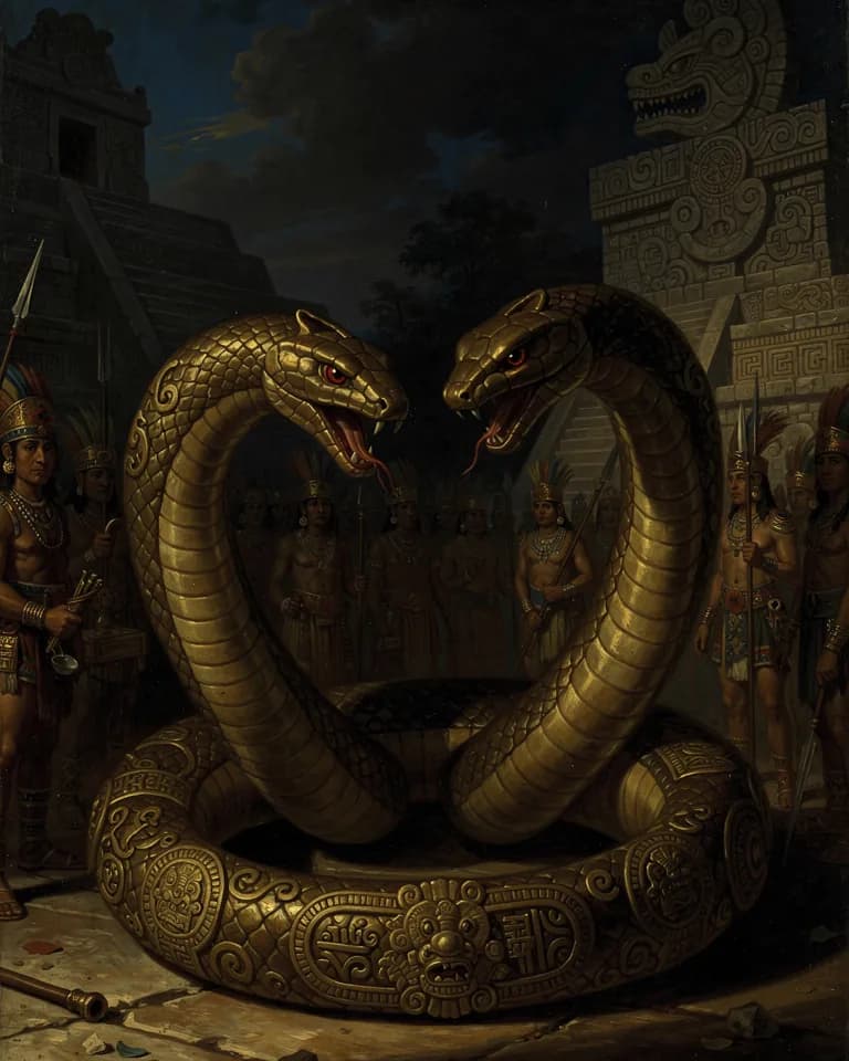 Illustration of Maquizcoatl, a creature of the Aztec Pantheon