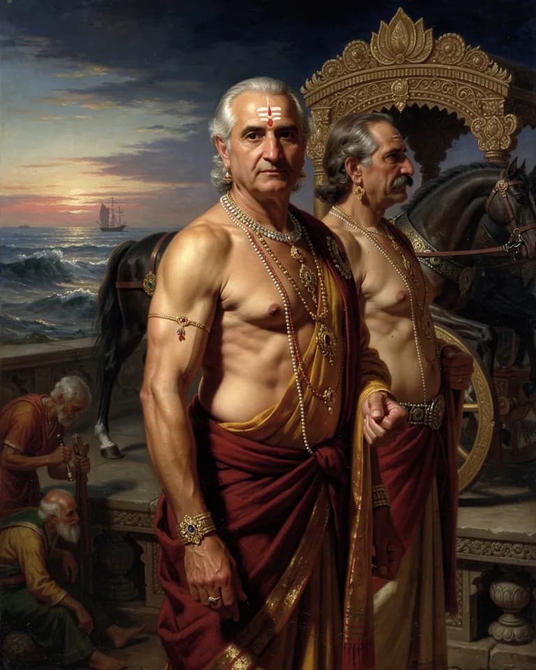 Illustration of The Ashvins, a deity of the Hindu Pantheon