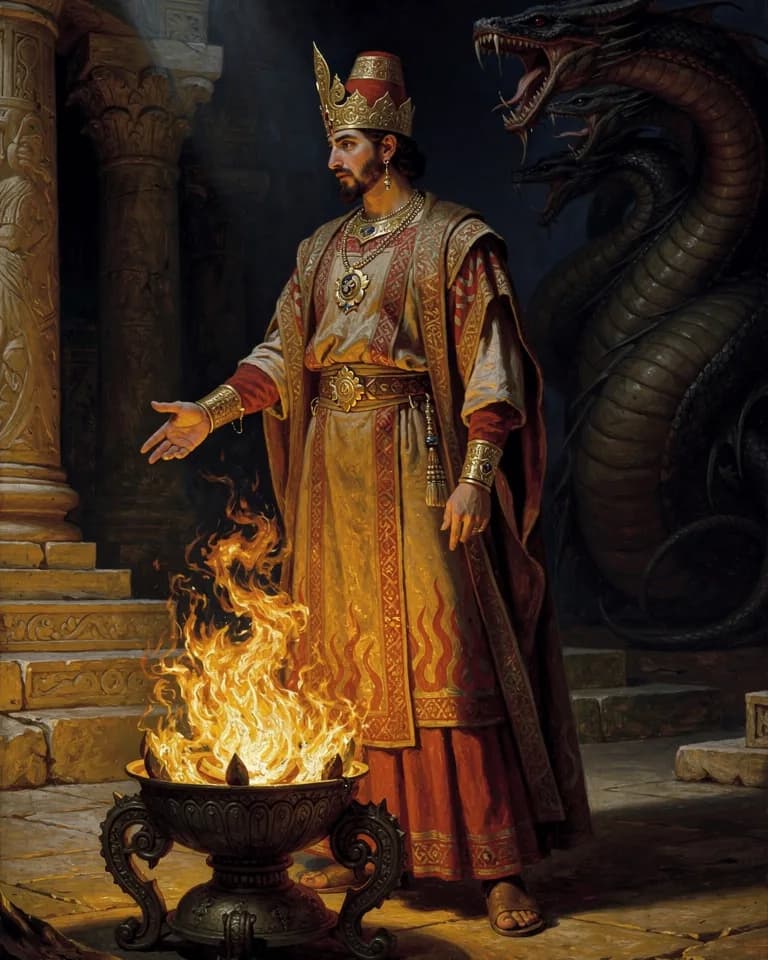 Illustration of Atar, a deity of the Persian (Iranian) Tradition