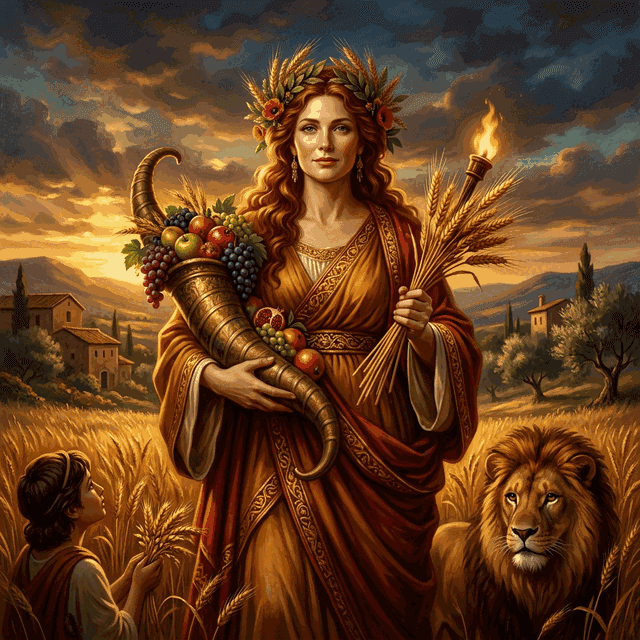Illustration of Ceres, a deity of the Roman Pantheon