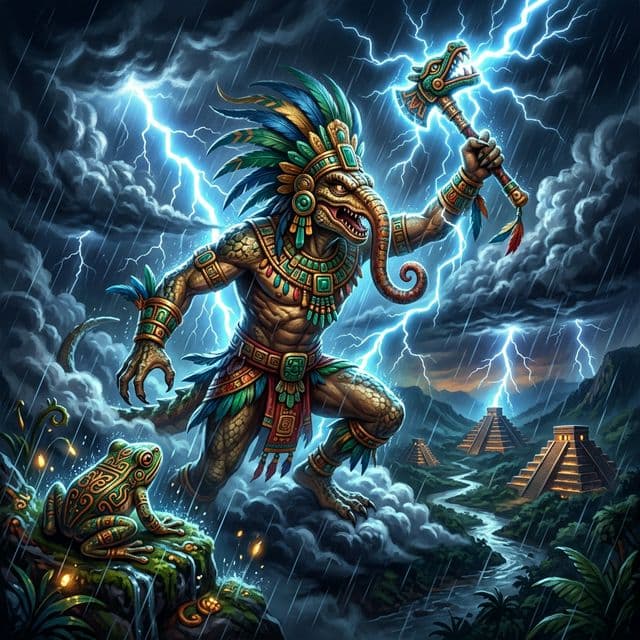 Illustration of Chaac, a deity of the Mesoamerican Pantheon