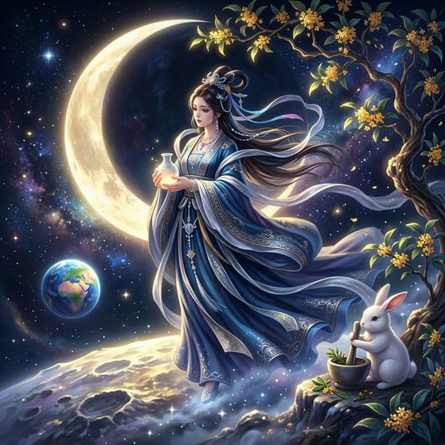 Illustration of Chang'e, a deity of the Chinese Pantheon