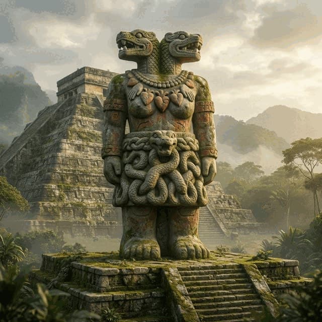 Illustration of Coatlicue, a deity of the Aztec Pantheon
