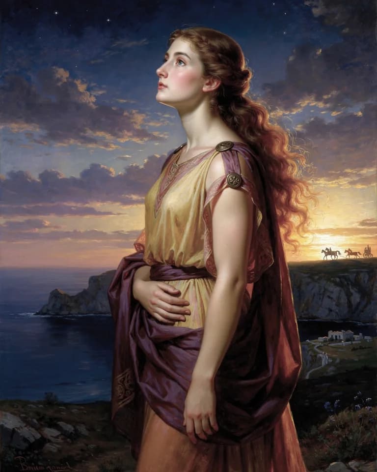 Illustration of Eos, a deity of the Greek Pantheon