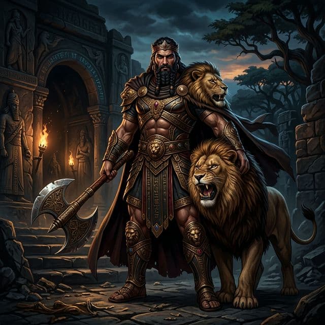 Illustration of Gilgamesh, a deity of the Mesopotamian Pantheon