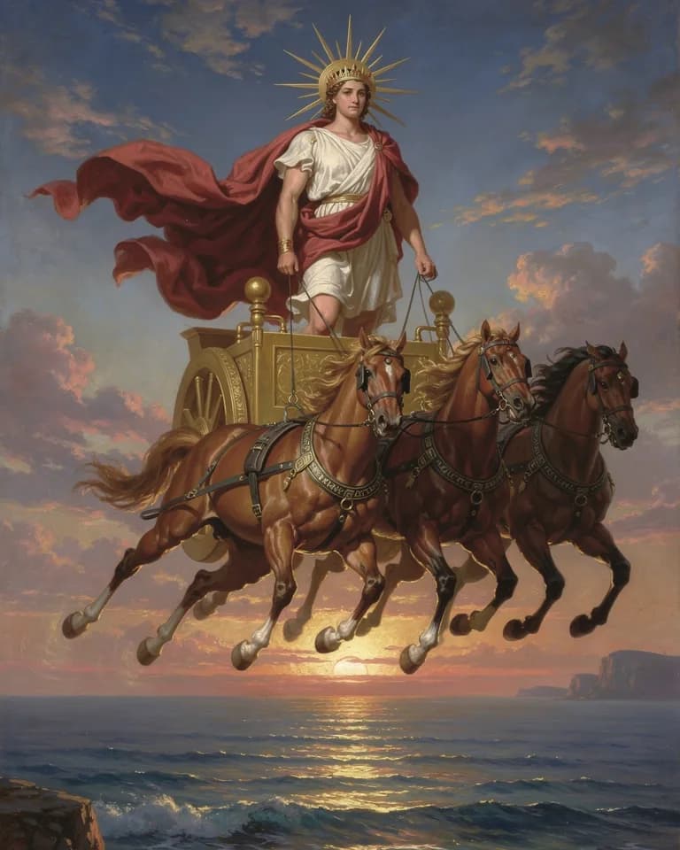 Illustration of Helios, a deity of the Greek Pantheon