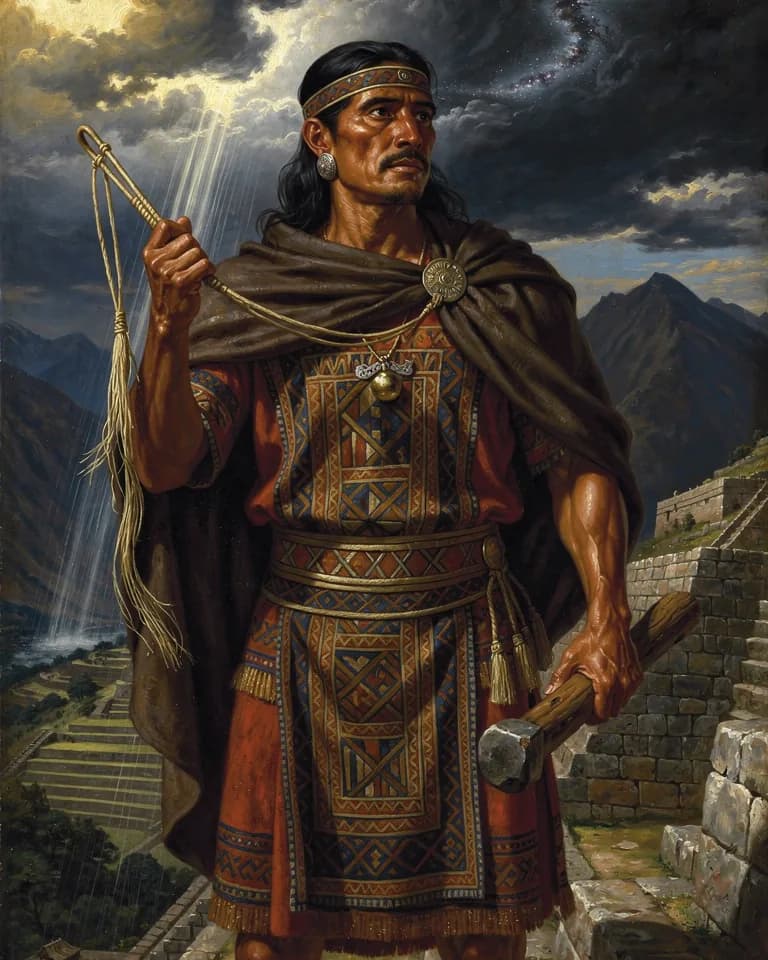 Illustration of Illapa, a deity of the Inca and Andean Tradition