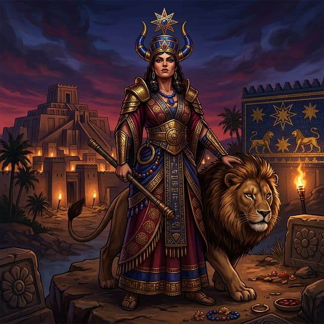 Illustration of Inanna, a deity of the Mesopotamian Pantheon