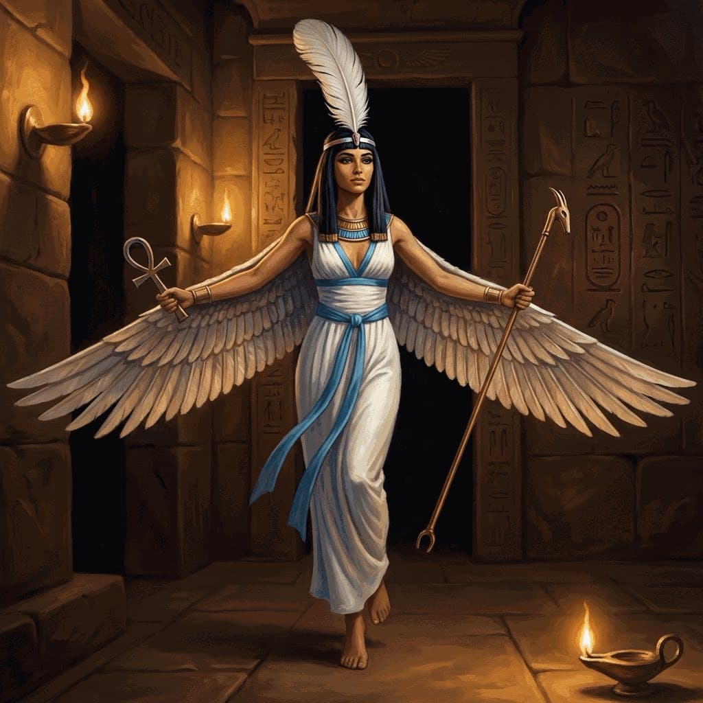 Illustration of Ma'at, a deity of the Egyptian Pantheon