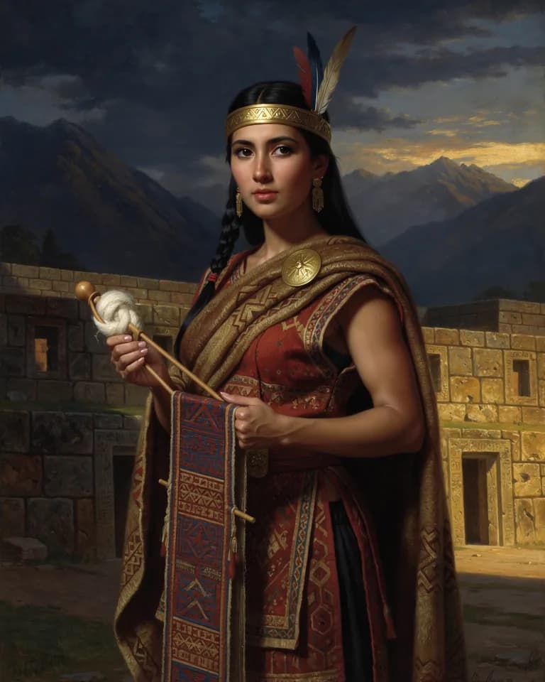 Illustration of Mama Ocllo, a deity of the Inca and Andean Tradition