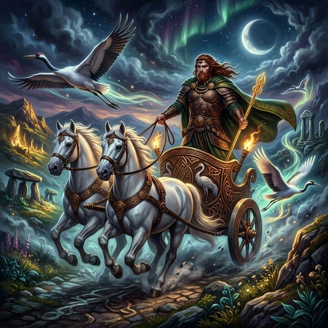Illustration of Midir, a deity of the Celtic Pantheon