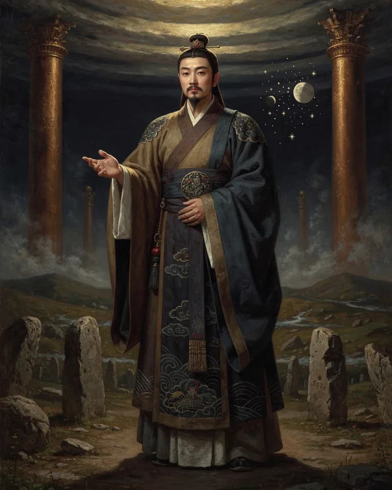 Illustration of Mireuk, a deity of the Korean Tradition