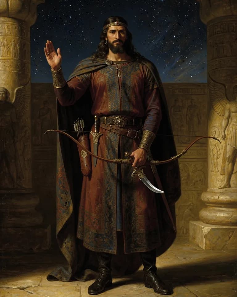 Illustration of Mithra, a deity of the Persian (Iranian) Tradition