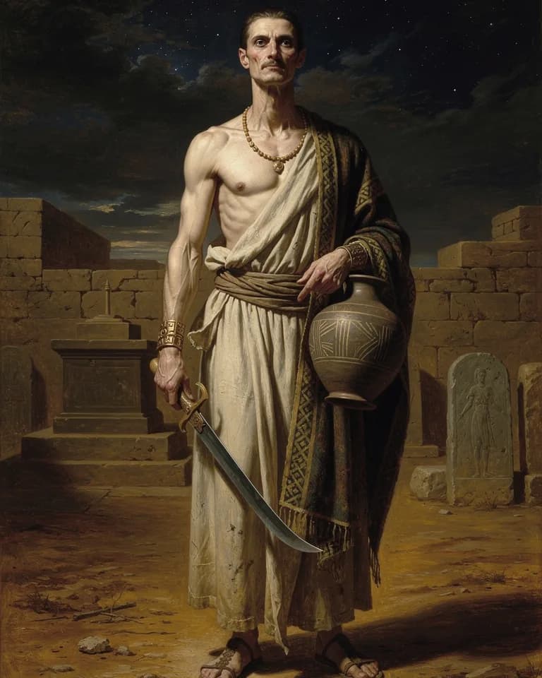 Illustration of Mot, a deity of the Canaanite Pantheon (Ugarit)