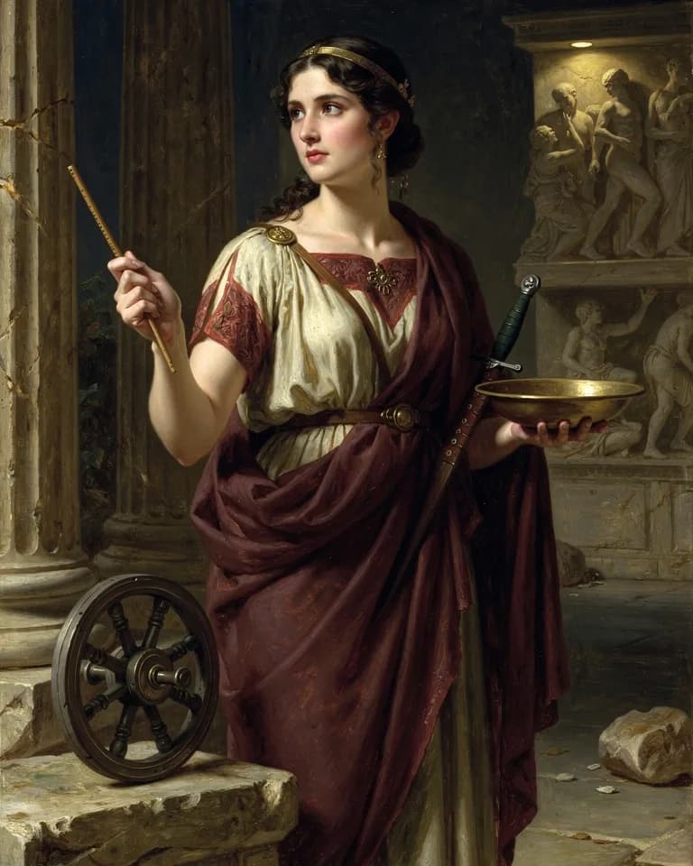 Illustration of Nemesis, a deity of the Greek Pantheon