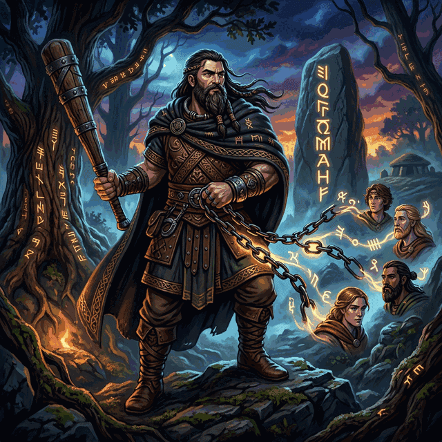 Illustration of Ogma, a deity of the Celtic Pantheon