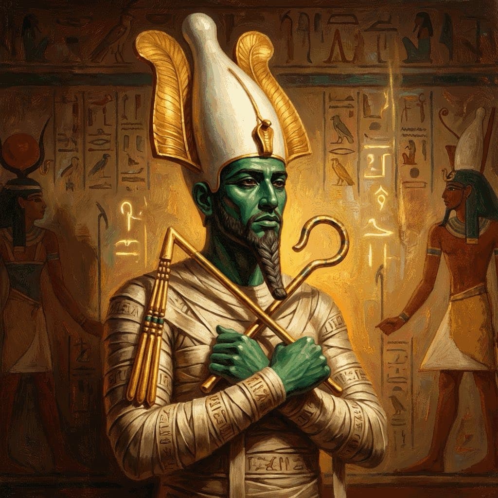 Illustration of Osiris, a deity of the Egyptian Pantheon