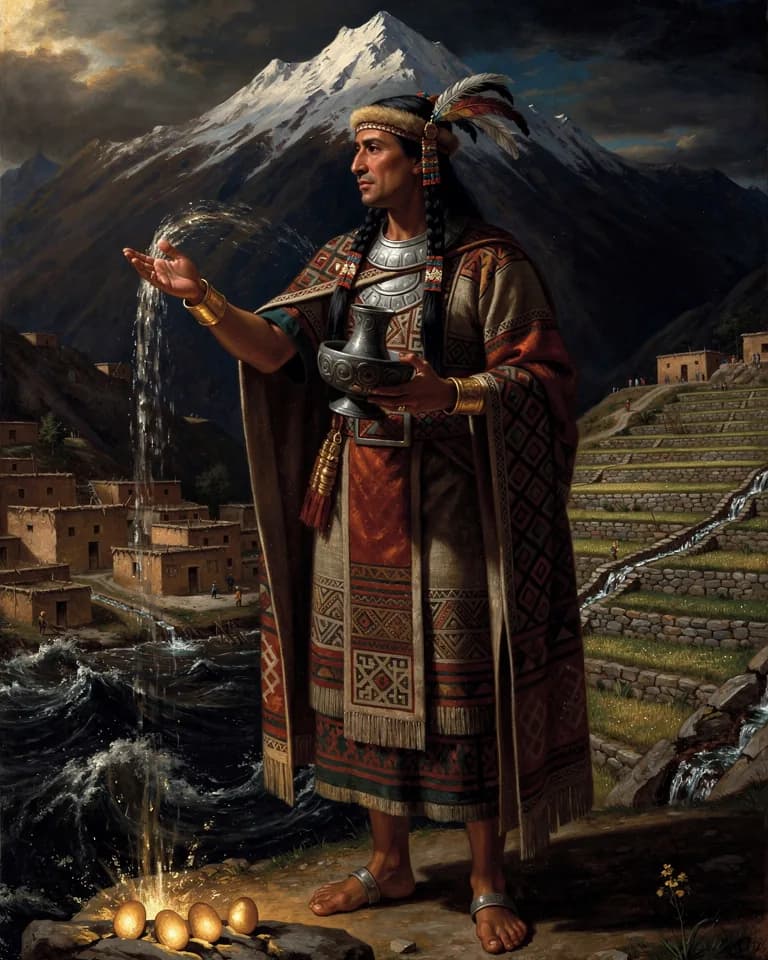 Illustration of Pariacaca, a deity of the Inca and Andean Tradition