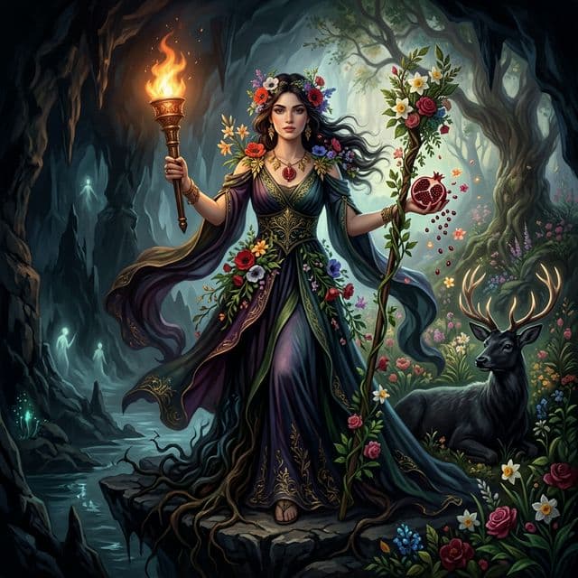 Illustration of Persephone, a deity of the Greek Pantheon