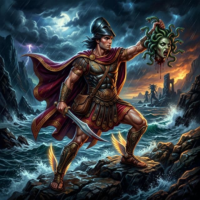 Illustration of Perseus, a deity of the Greek Pantheon