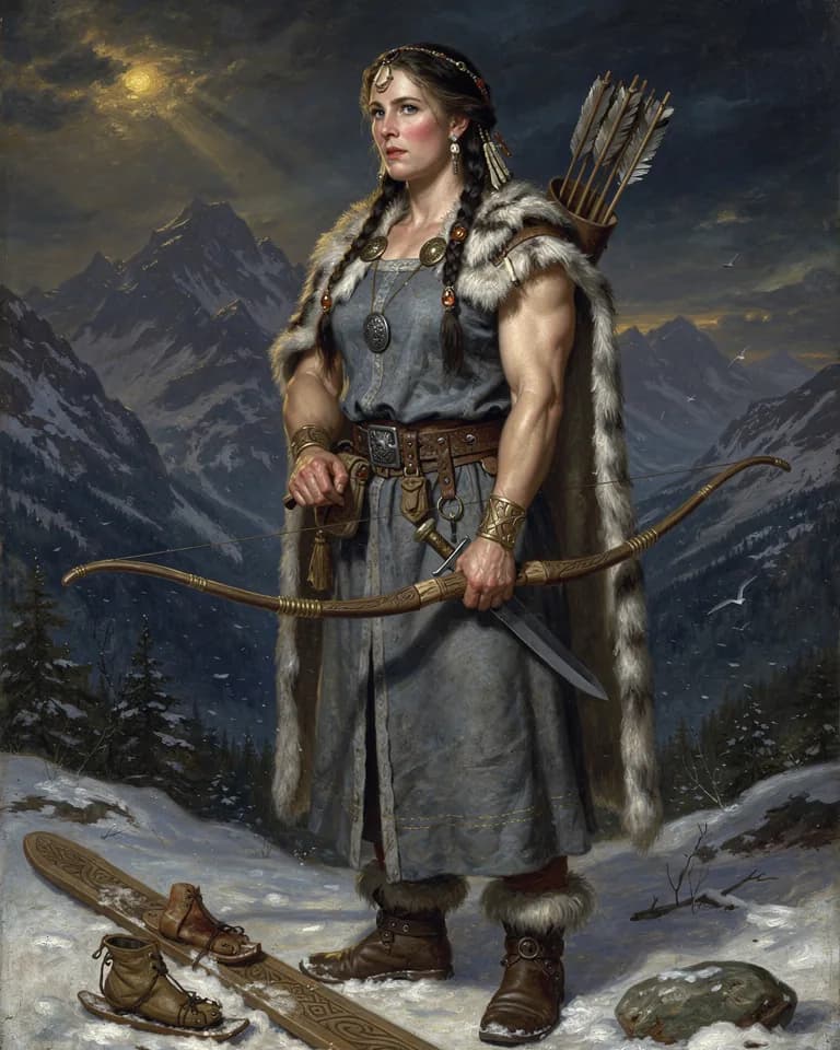 Illustration of Skadi, a deity of the Norse Pantheon