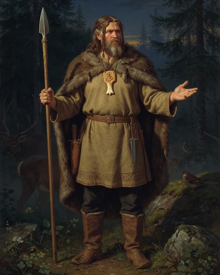 Illustration of Tapio, a deity of the Finnish Tradition (Kalevala)