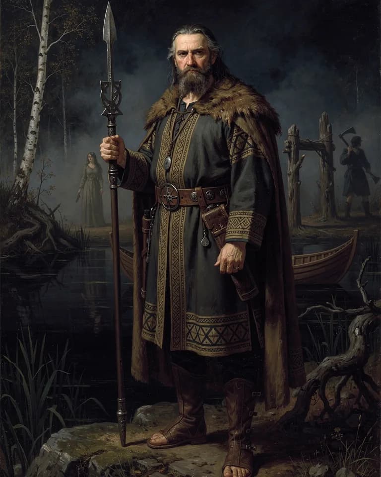 Illustration of Tuoni, a deity of the Finnish Tradition (Kalevala)
