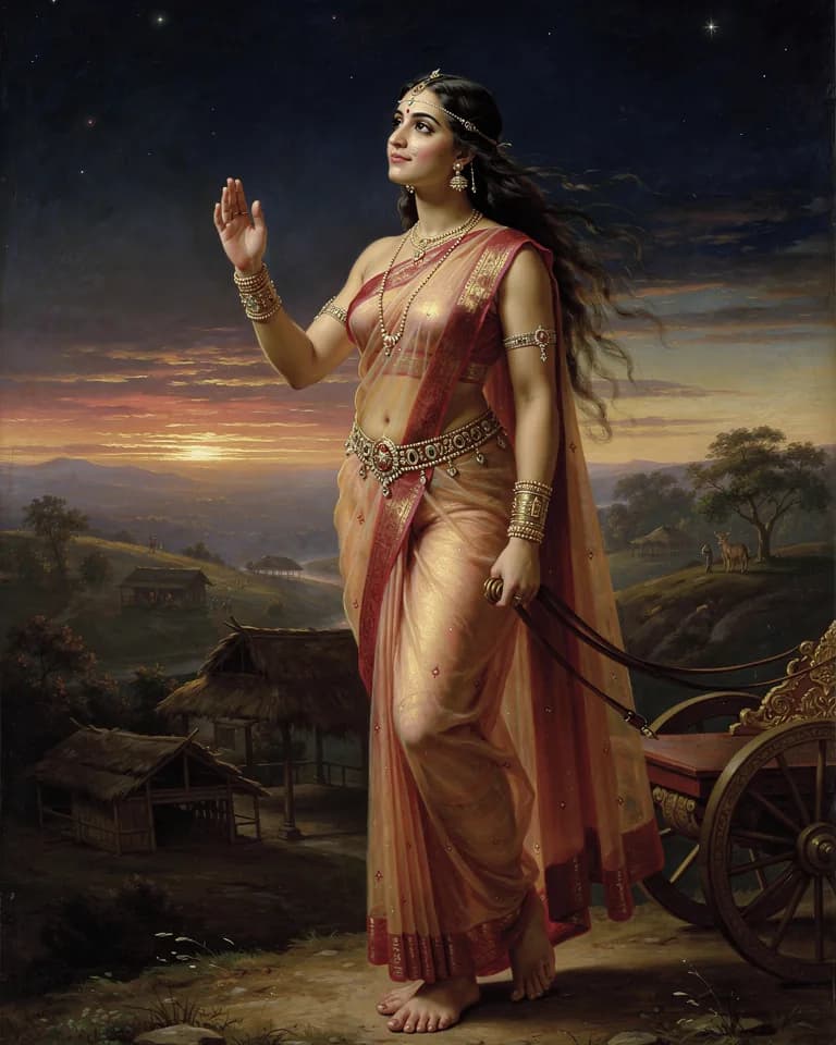 Illustration of Usha, a deity of the Hindu Pantheon