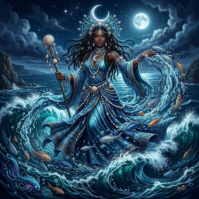 Illustration of Yemoja, a deity of the Yoruba Tradition