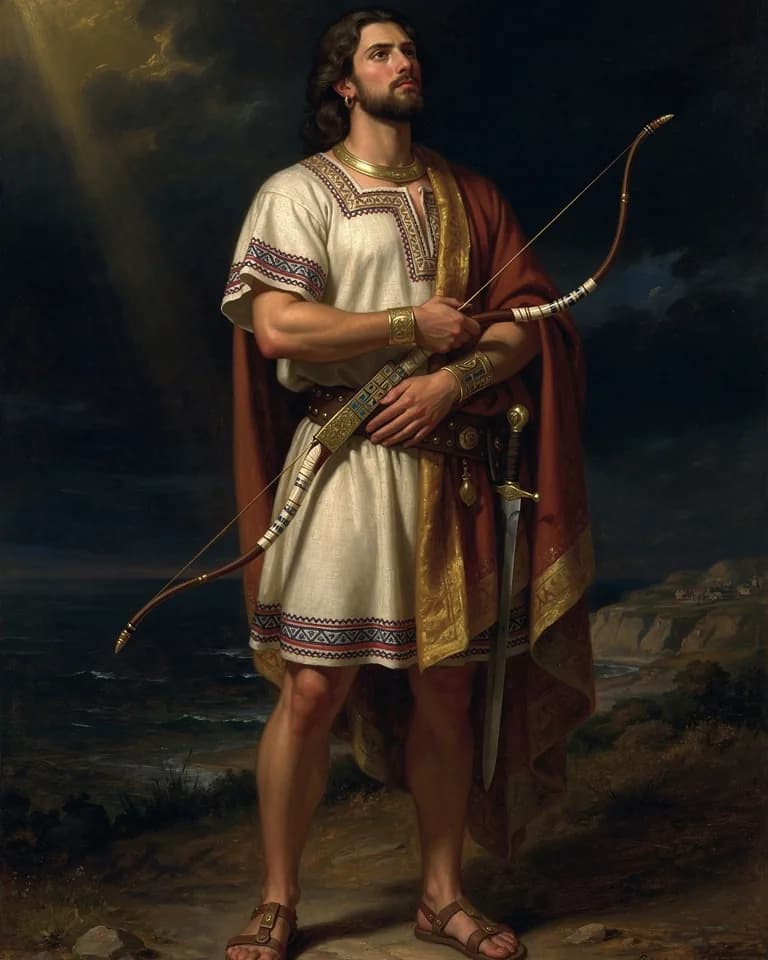 Illustration of Aqhat, a hero of the Canaanite Pantheon (Ugarit)