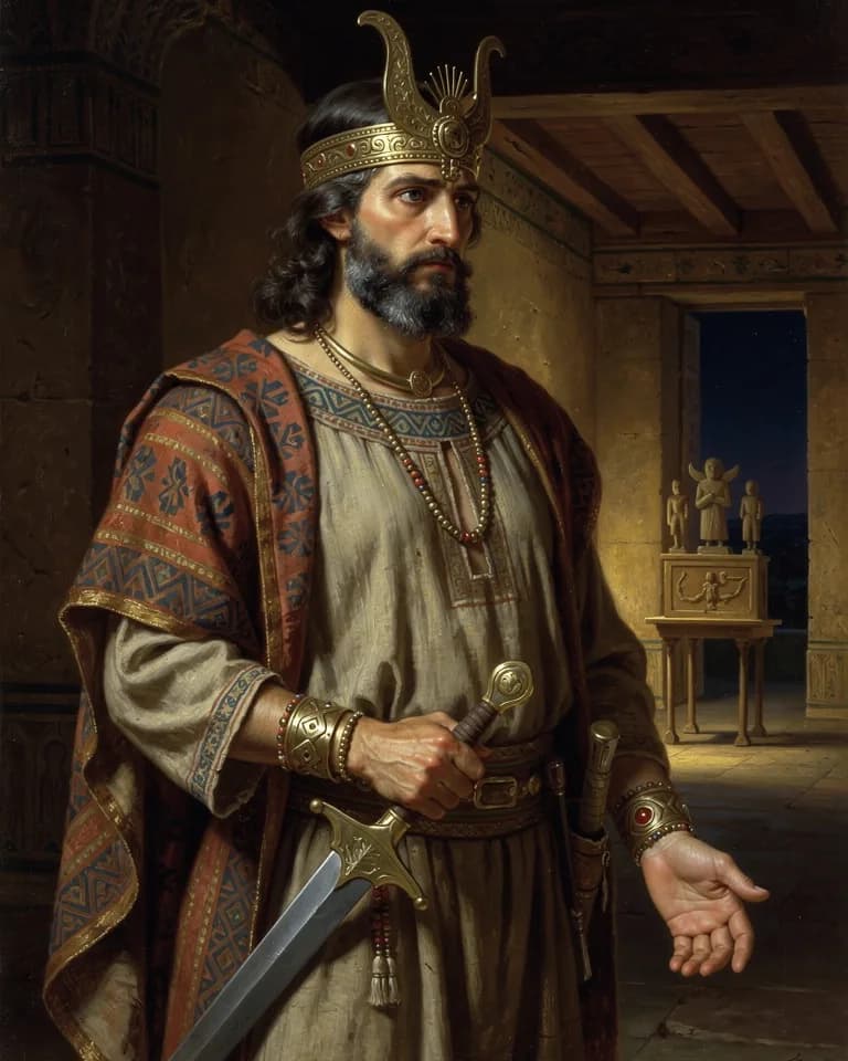 Illustration of Kirta, a hero of the Canaanite Pantheon (Ugarit)