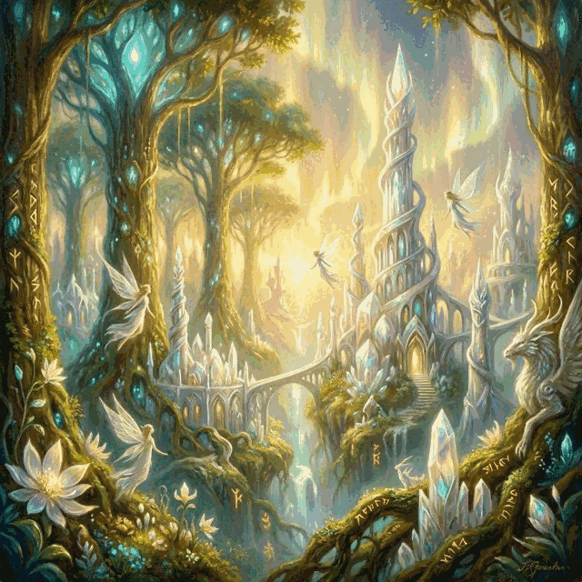 Illustration of Alfheim, a realm of the Norse Pantheon