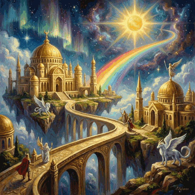 Illustration of Asgard, a realm of the Norse Pantheon