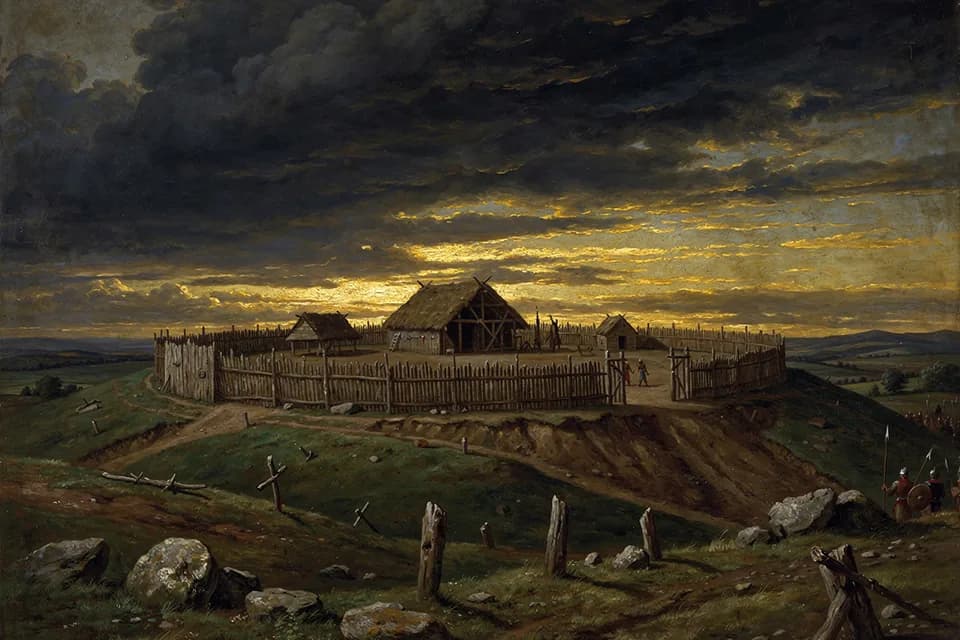 Illustration of Emain Macha, a sacred site of the Celtic Pantheon