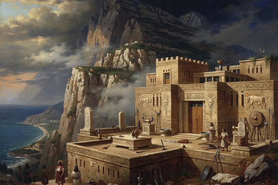 Illustration of Mount Zaphon (Jebel Aqra), a mountain of the Canaanite Pantheon (Ugarit)