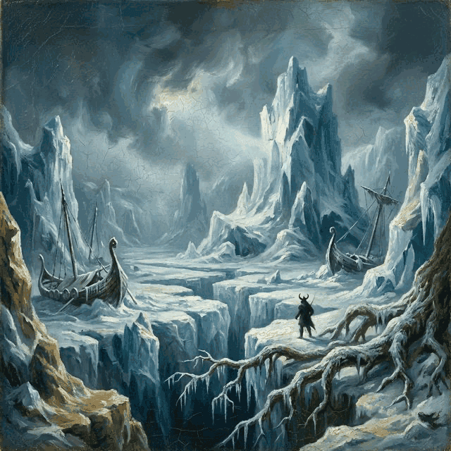 Illustration of Niflheim, a realm of the Norse Pantheon