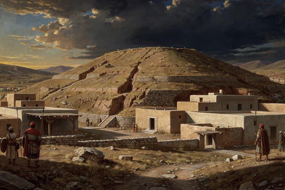 Illustration of Urkeš (Tell Mozan), a city of the Hittite Pantheon