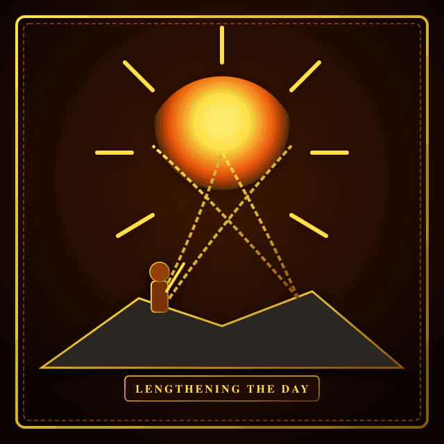 Illustration of the myth "How Hina and Maui Lengthened the Day" from the Polynesian Pantheon