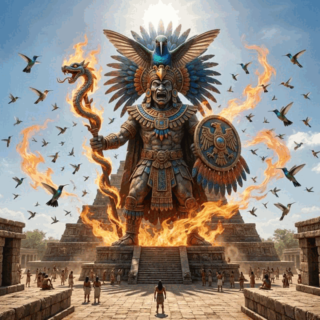 Huitzilopochtli - Aztec Pantheon Deity | Mythos Atlas