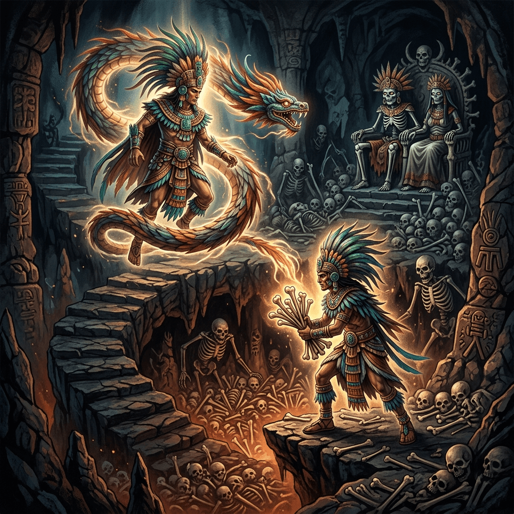 The Creation of Humanity - Aztec Pantheon Mythology | Mythos Atlas