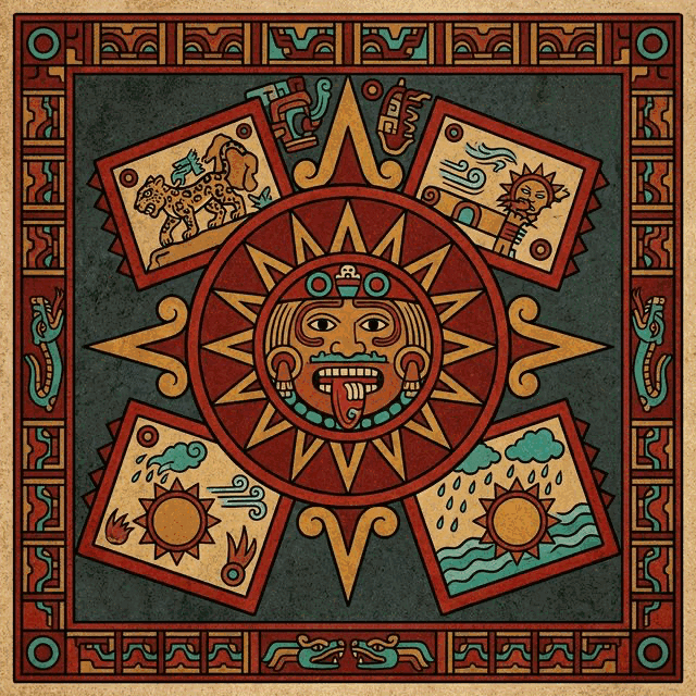 The Legend of the Five Suns - Aztec Pantheon Mythology | Mythos Atlas