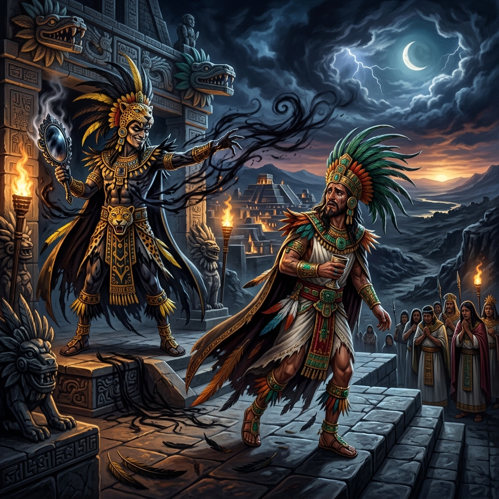 Quatal Aztec Quetzalcoatl's Fall and Exile - Aztec Pantheon Mythology | Mythos Atlas